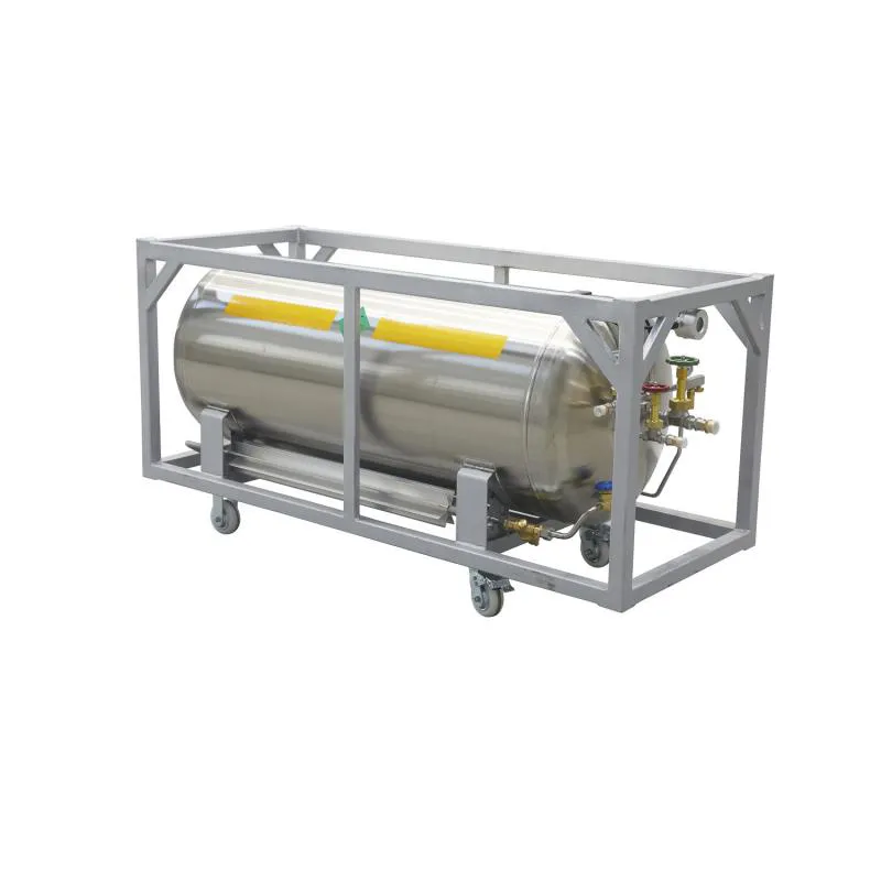 Horizontal Liquid Dewar Cylinder with protection frame